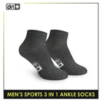 Dri Plus Men's Cotton Thick Sports Ankle Socks 3 pairs in a pack DMSKG15
