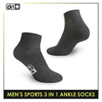 Dri Plus Men's Cotton Thick Sports Ankle Socks 3 pairs in a pack DMSKG15