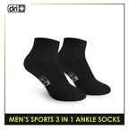 Dri Plus Men's Cotton Thick Sports Ankle Socks 3 pairs in a pack DMSKG15