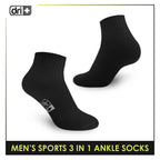 Dri Plus Men's Cotton Thick Sports Ankle Socks 3 pairs in a pack DMSKG15