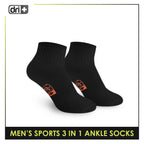 Dri Plus Men's Cotton Thick Sports Ankle Socks 3 pairs in a pack DMSKG15