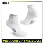 Dri Plus Men's Cotton Thick Sports Ankle Socks 3 pairs in a pack DMSKG15