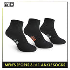 Dri Plus Men's Cotton Thick Sports Ankle Socks 3 pairs in a pack DMSKG15