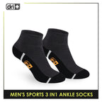 Dri Plus Men's Thick Sports Ankle Socks 3 pairs in a pack DMSKG18