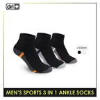 Dri Plus Men's Thick Sports Ankle Socks 3 pairs in a pack DMSKG18
