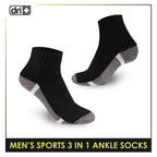 Dri Plus Men's Thick Sports Ankle Socks 3 pairs in a pack DMSKG18