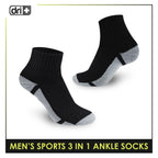 Dri Plus Men's Thick Sports Ankle Socks 3 pairs in a pack DMSKG18