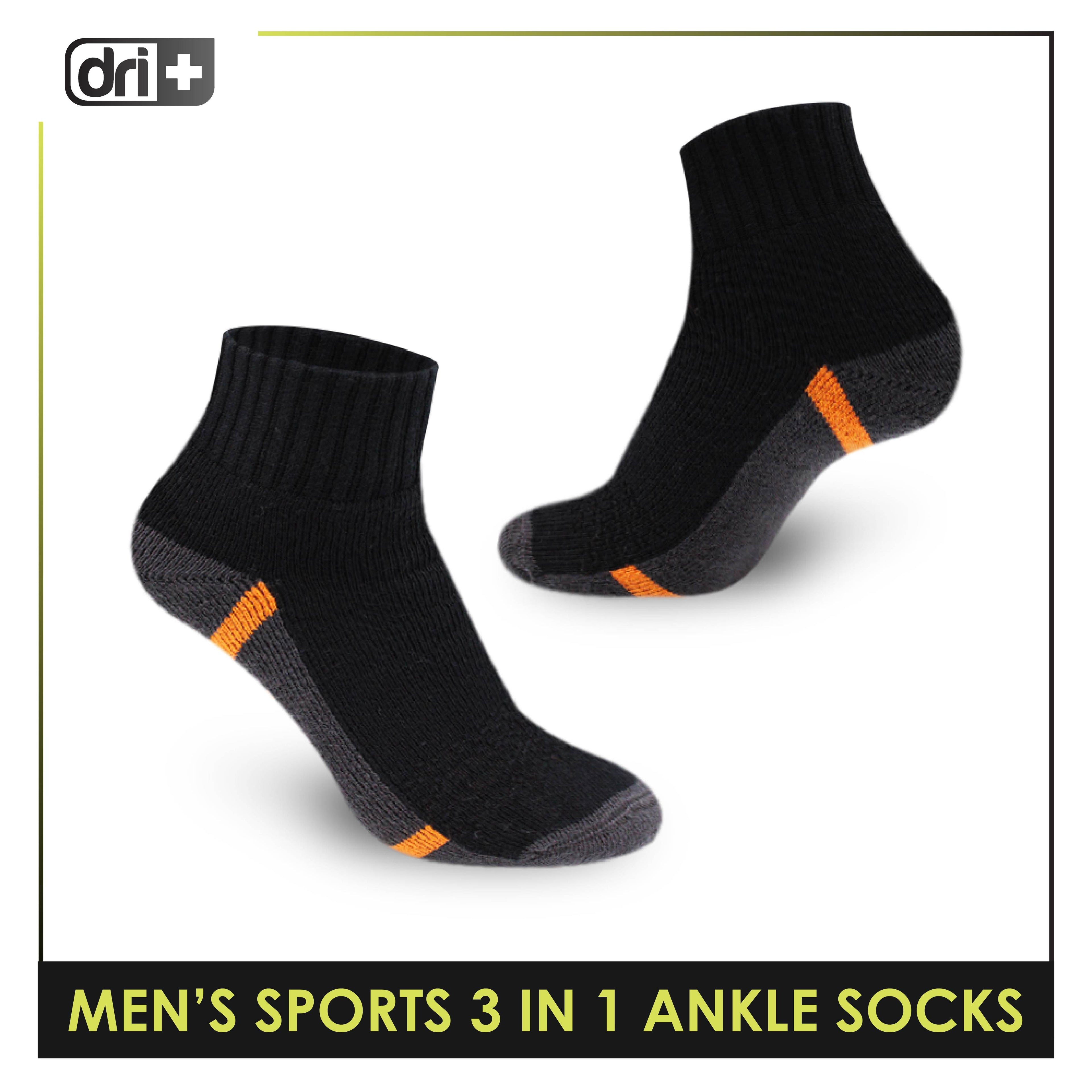 Dri Plus Men's Thick Sports Ankle Socks 3 pairs in a pack DMSKG18