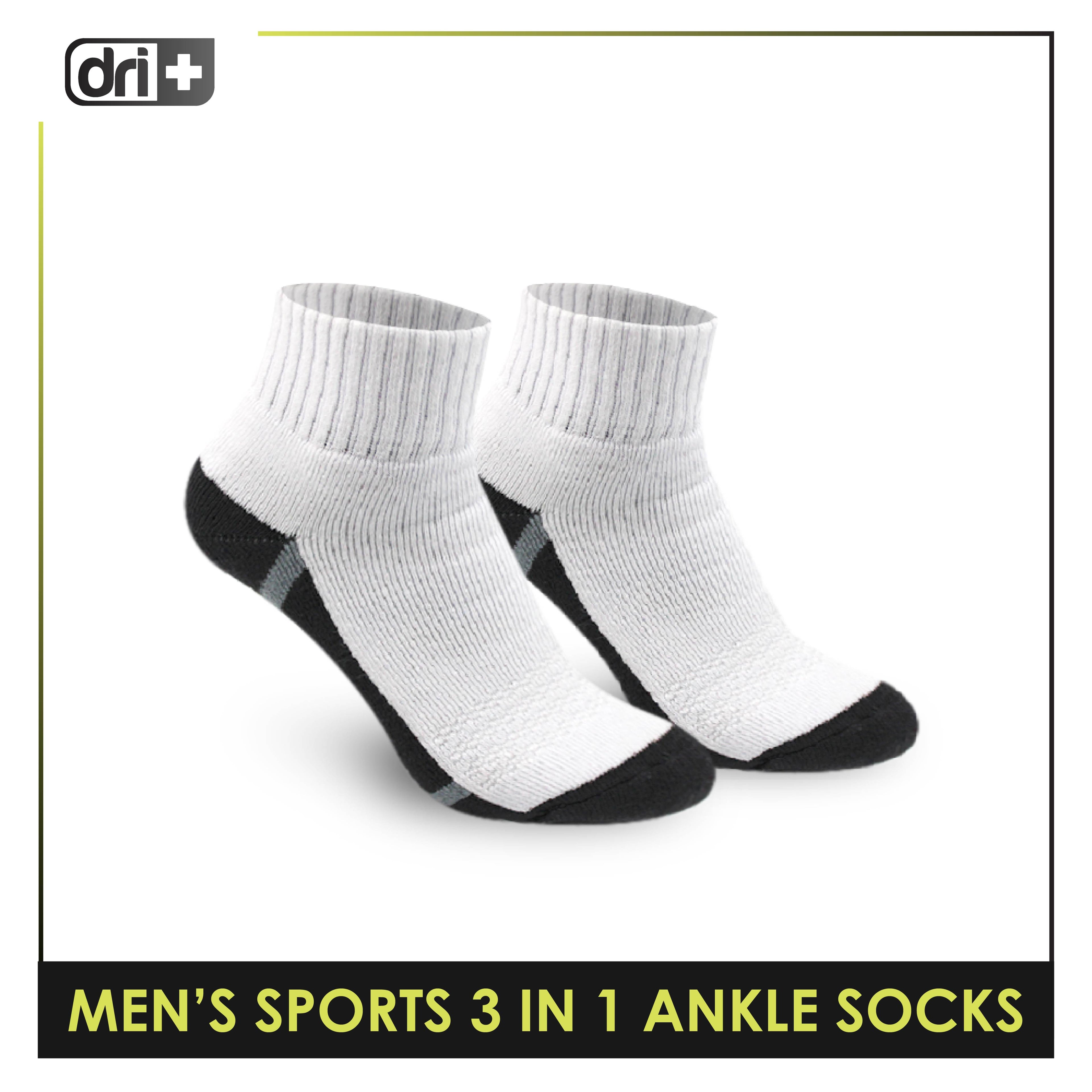 Dri Plus Men's Thick Sports Ankle Socks 3 pairs in a pack DMSKG18