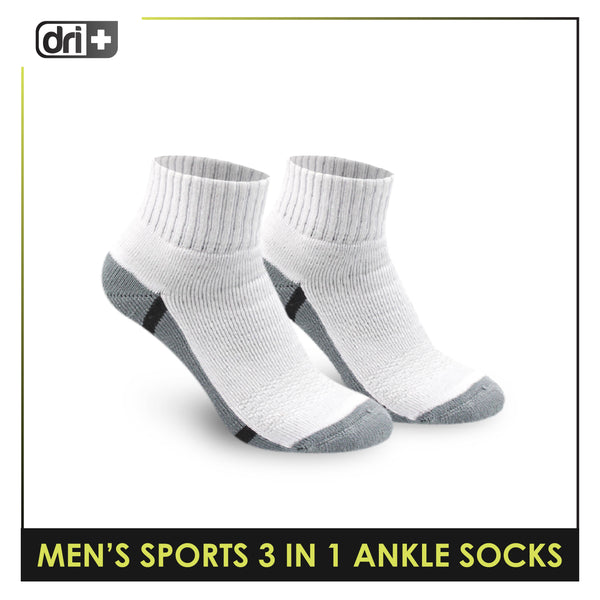 Dri Plus Men's Thick Sports Ankle Socks 3 pairs in a pack DMSKG18