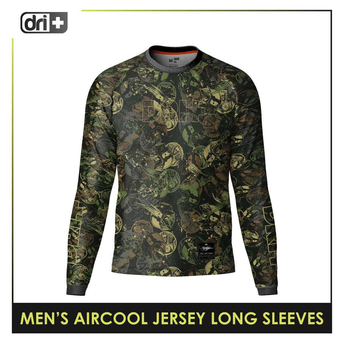Dri Plus Dri Plus Men's Camo Collection Aircool Jersey Long Sleeves 1pc DMSSJR5 ...