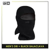 Dri Plus Men's Black Washable Multi-Functional Moisture Wicking Balaclava 1 piece DUMB512