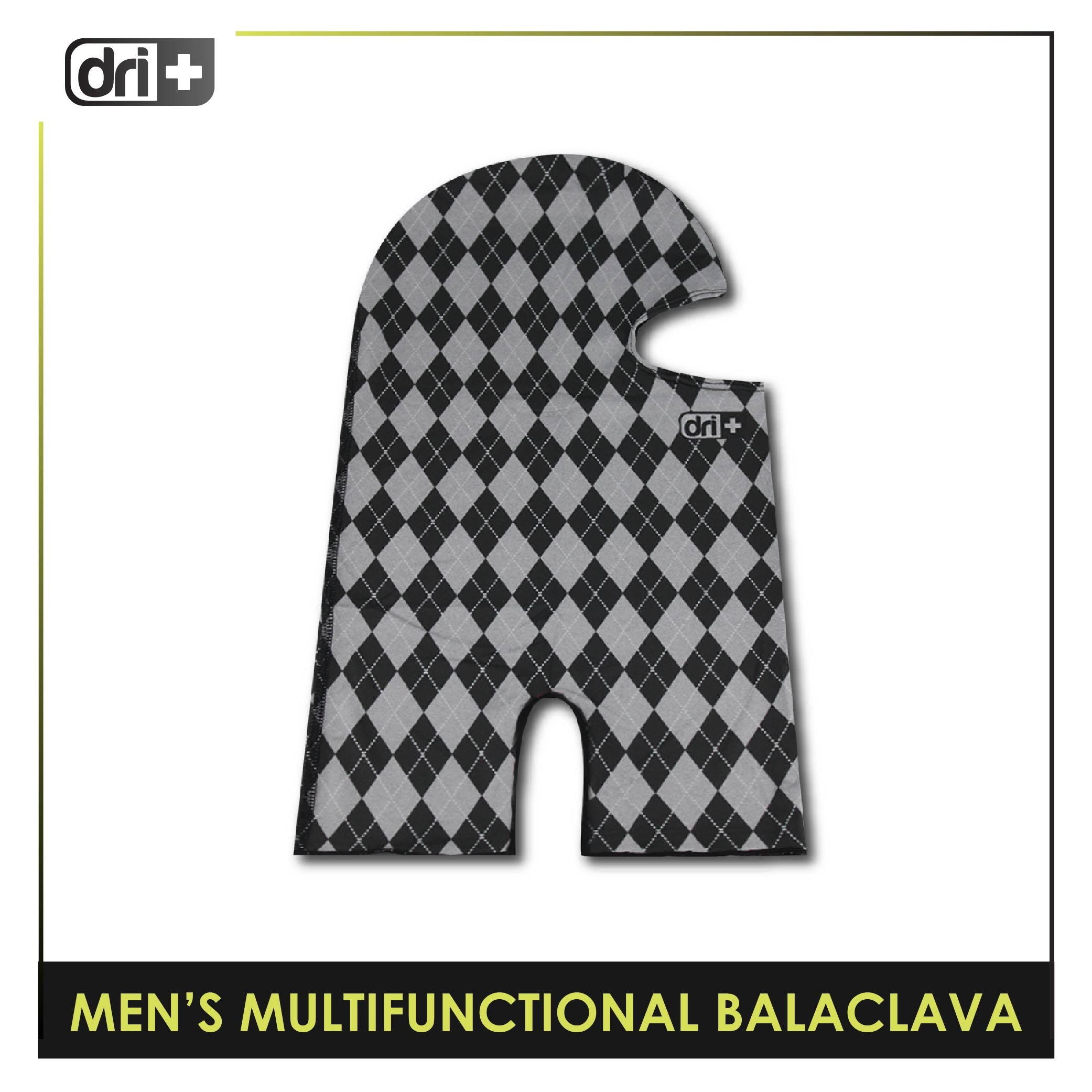 Dri Plus Men's Dapper Multifunctional Moisture Wicking Balaclava 1 piece DUMB516