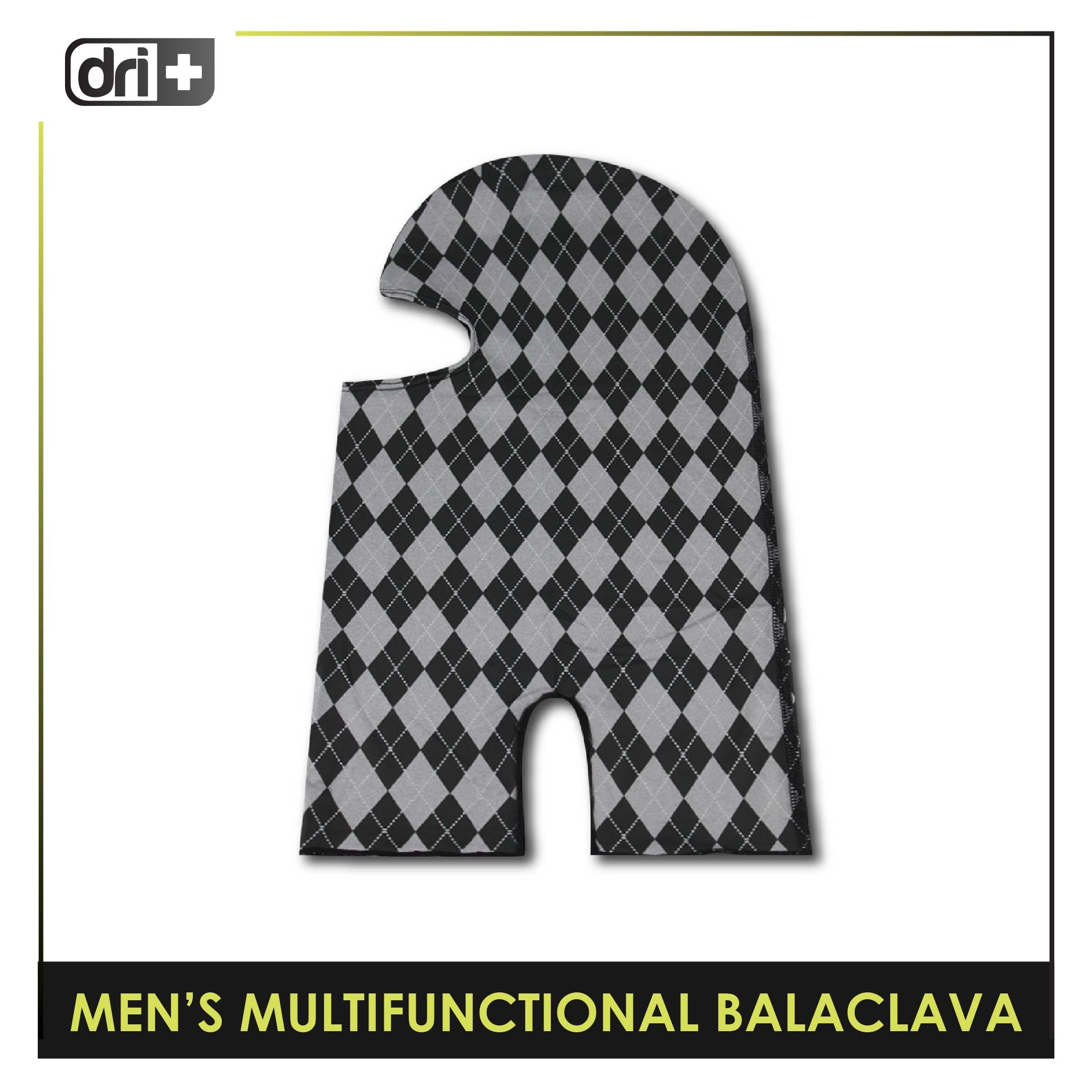 Dri Plus Men's Dapper Multifunctional Moisture Wicking Balaclava 1 piece DUMB516