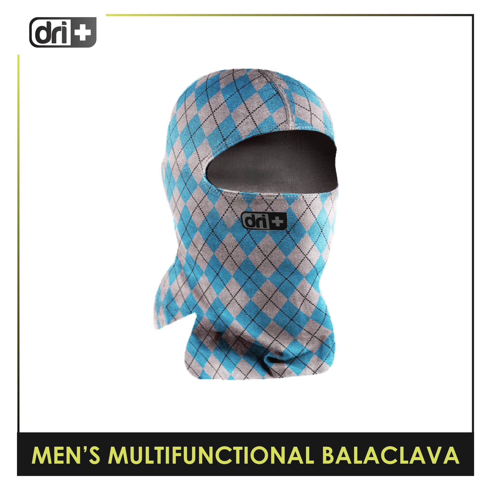 Dri Plus Men's Dapper Multifunctional Moisture Wicking Balaclava 1 piece DUMB516