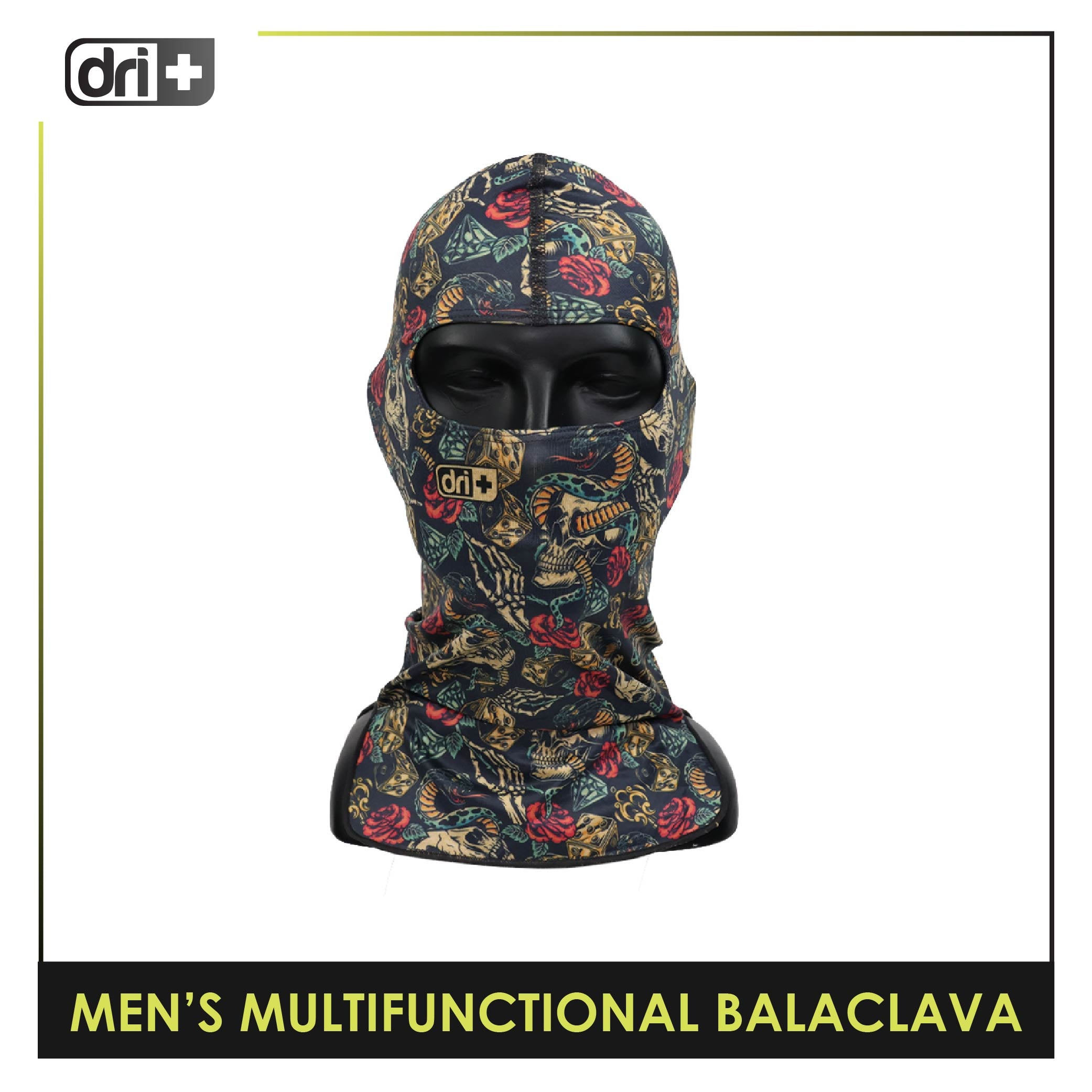Dri Plus Men’s Vudu Multifunctional Moisture Wicking Balaclava 1 piece DUMB539