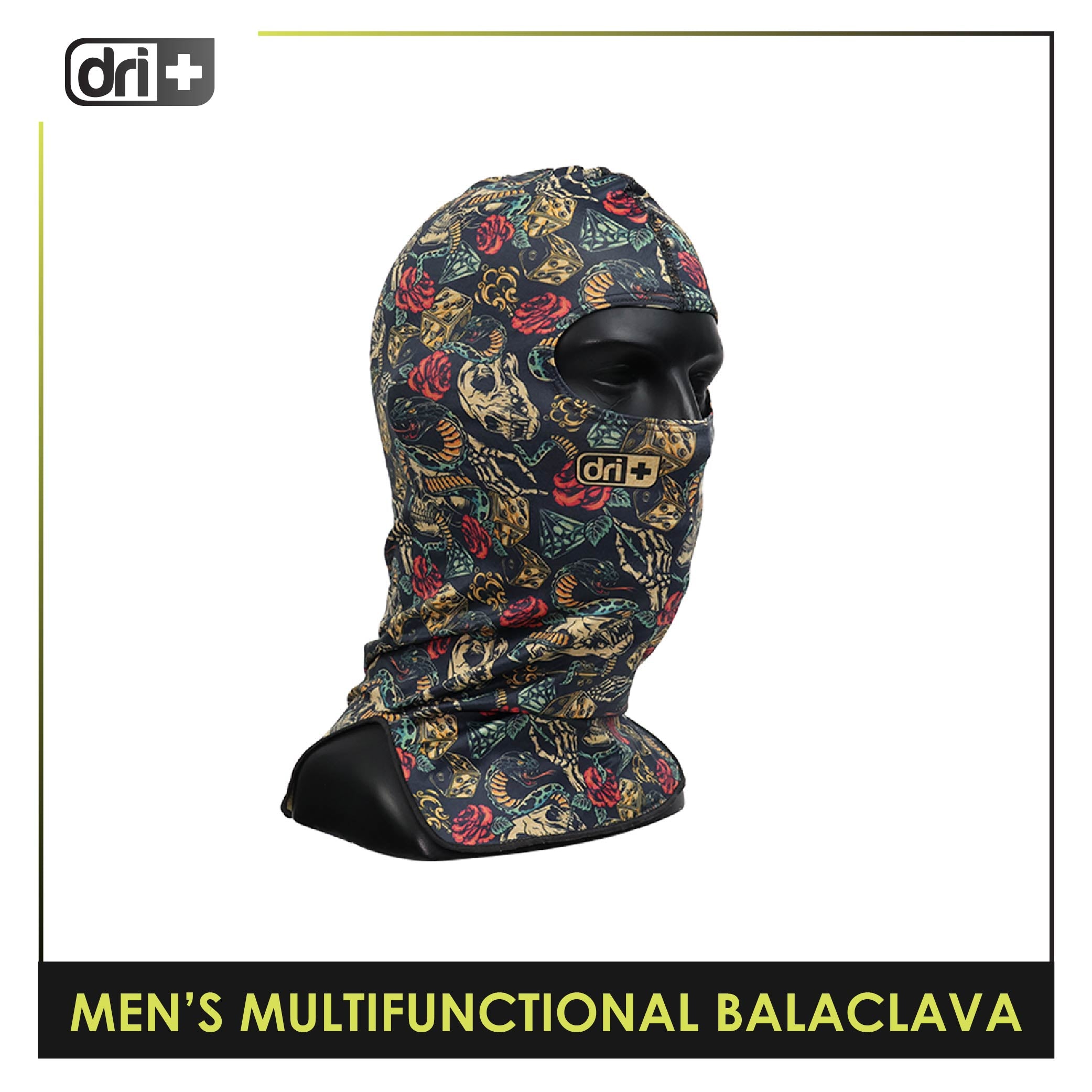 Dri Plus Men’s Vudu Multifunctional Moisture Wicking Balaclava 1 piece DUMB539