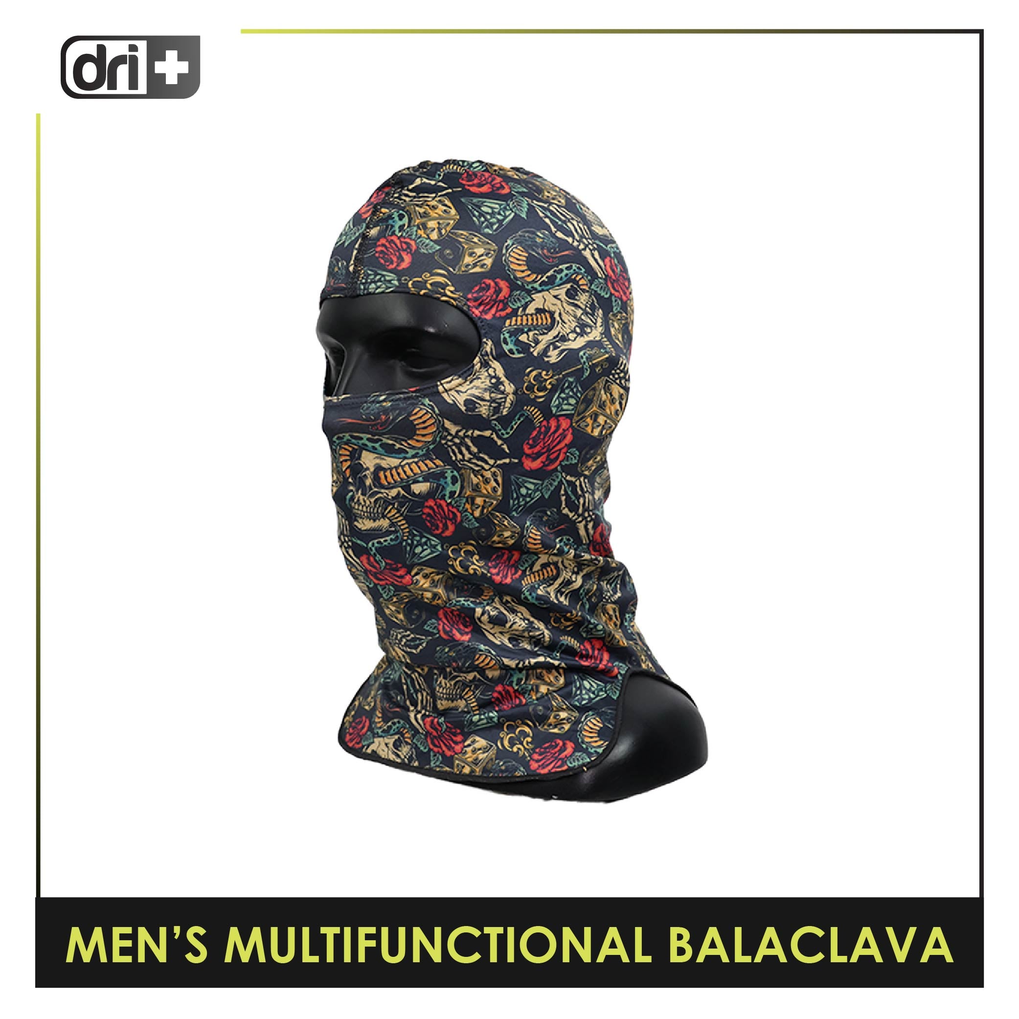 Dri Plus Men’s Vudu Multifunctional Moisture Wicking Balaclava 1 piece DUMB539