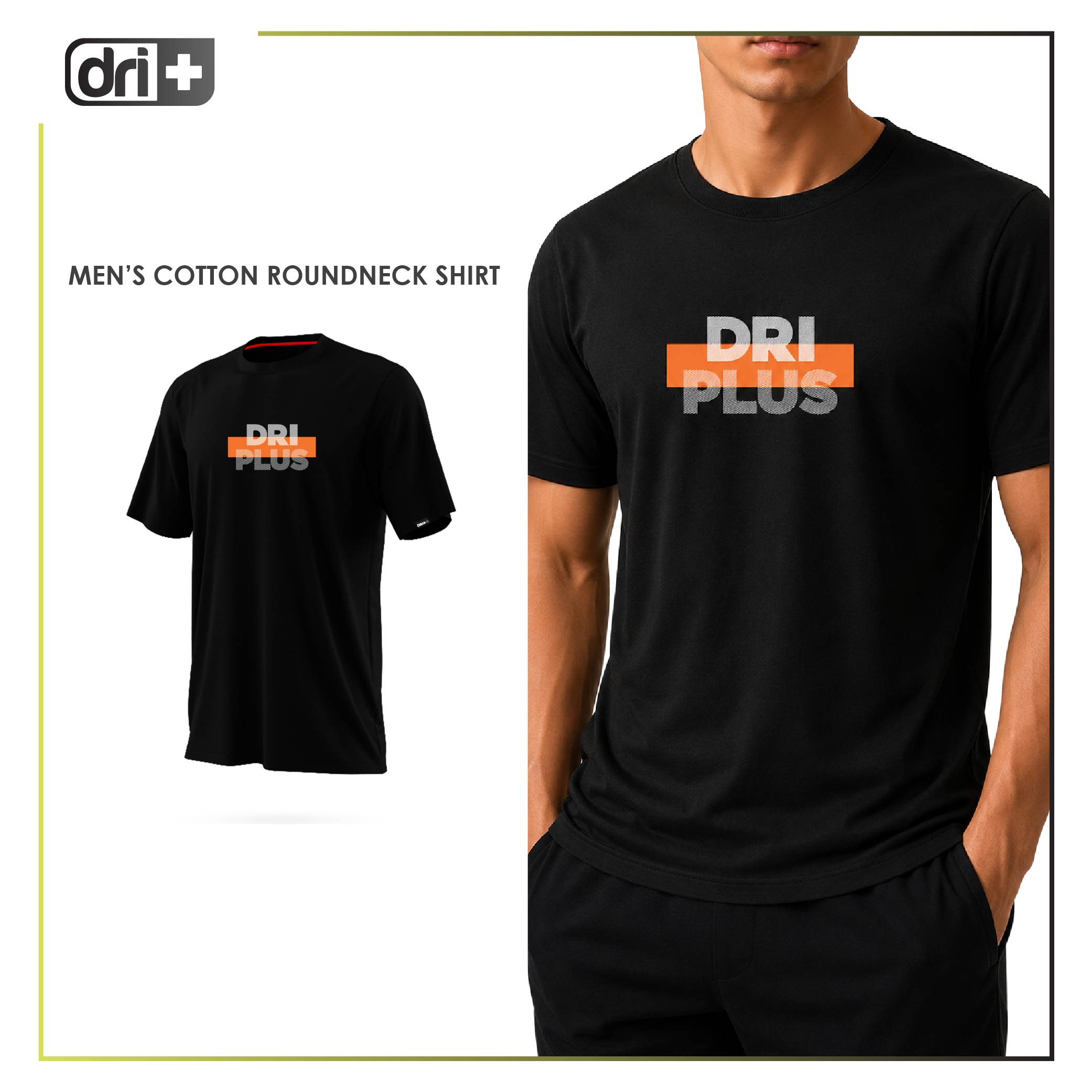 Dri Plus Men's Anti-Odor Sweat Wicking Cotton+ Shirt 1 pc DUMSR4104