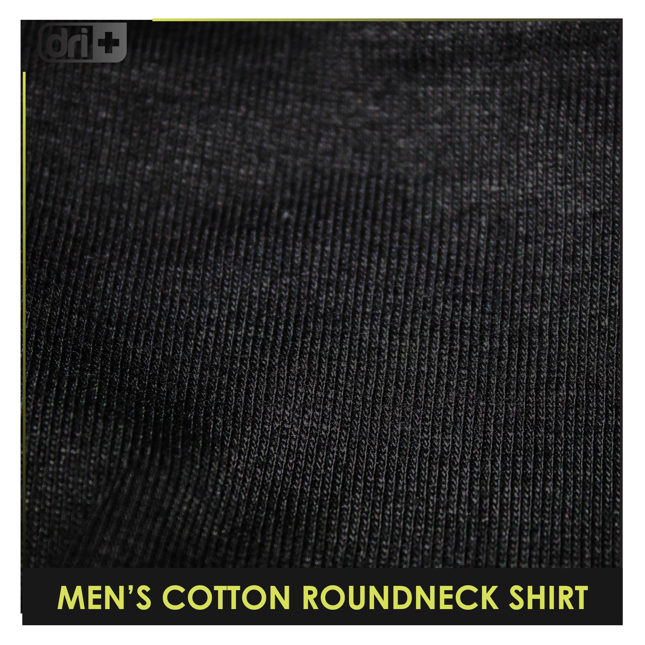 Dri Plus Men's Anti-Odor Sweat Wicking Cotton Roundneck Shirt 1 piece DUMSRC4416