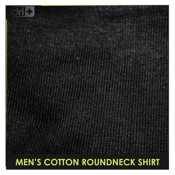 Dri Plus Men's Anti-Odor Sweat Wicking Cotton Roundneck Shirt 1 piece DUMSRC4416