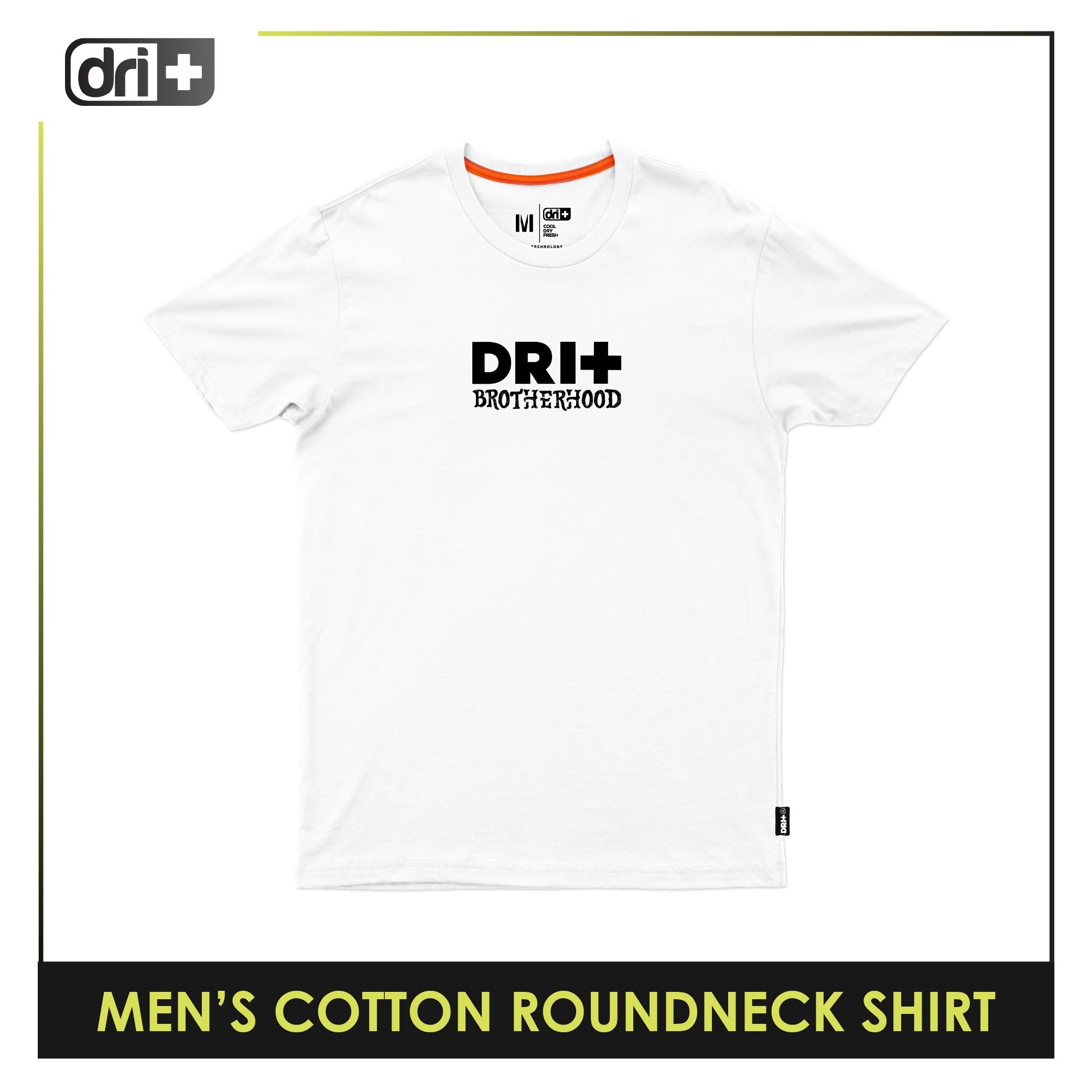 Dri Plus Men's Anti-Odor Sweat Wicking Cotton Roundneck Shirt 1 piece DUMSRC511