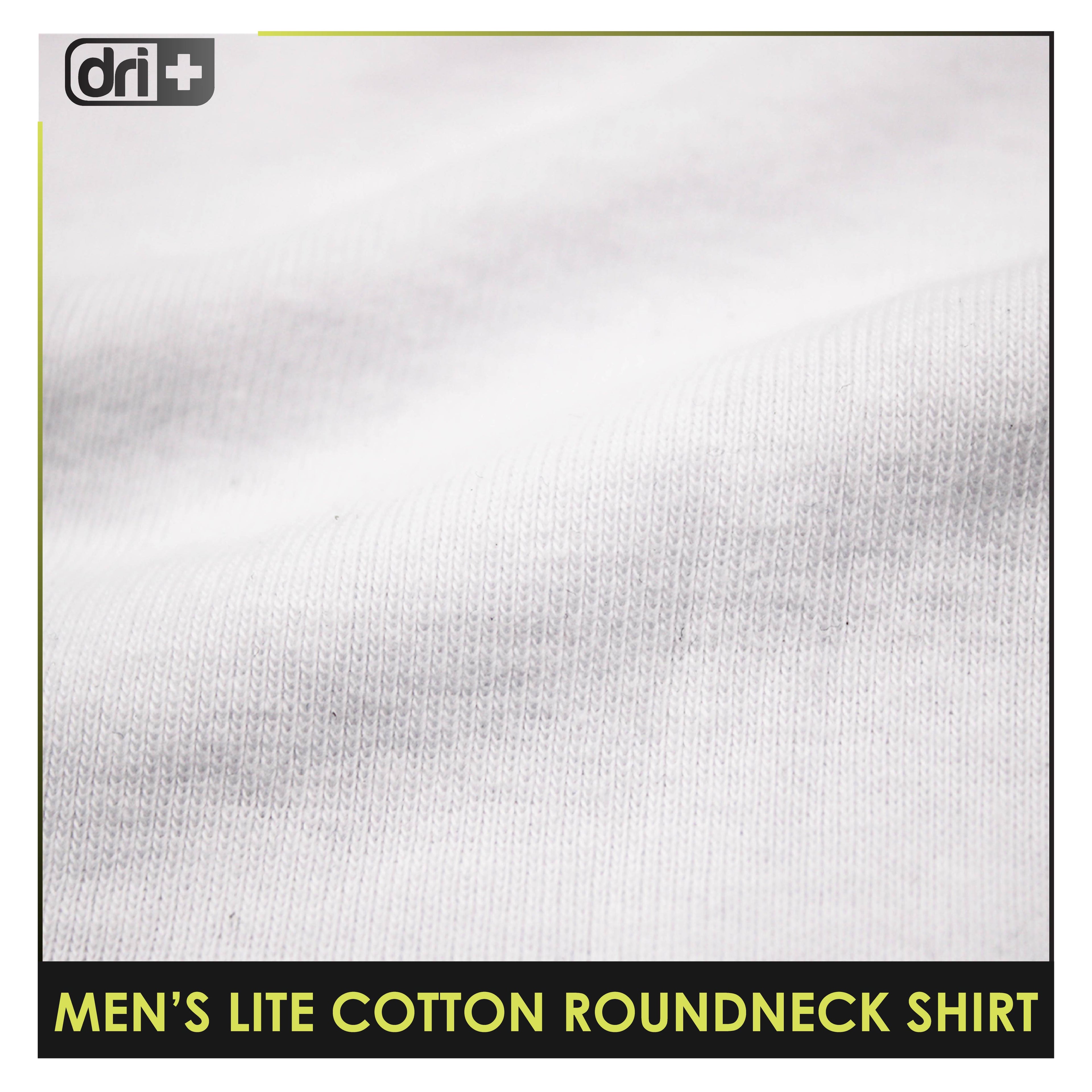 Dri Plus Men’s Doripurasu Anti-Odor Sweat Wicking Light Cotton Roundneck Shirt 1 piece DUMSRC5210