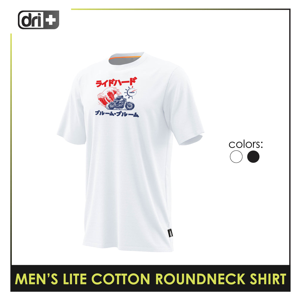 Dri Plus Men’s Doripurasu Anti-Odor Sweat Wicking Light Cotton Roundneck Shirt 1 piece DUMSRC5210