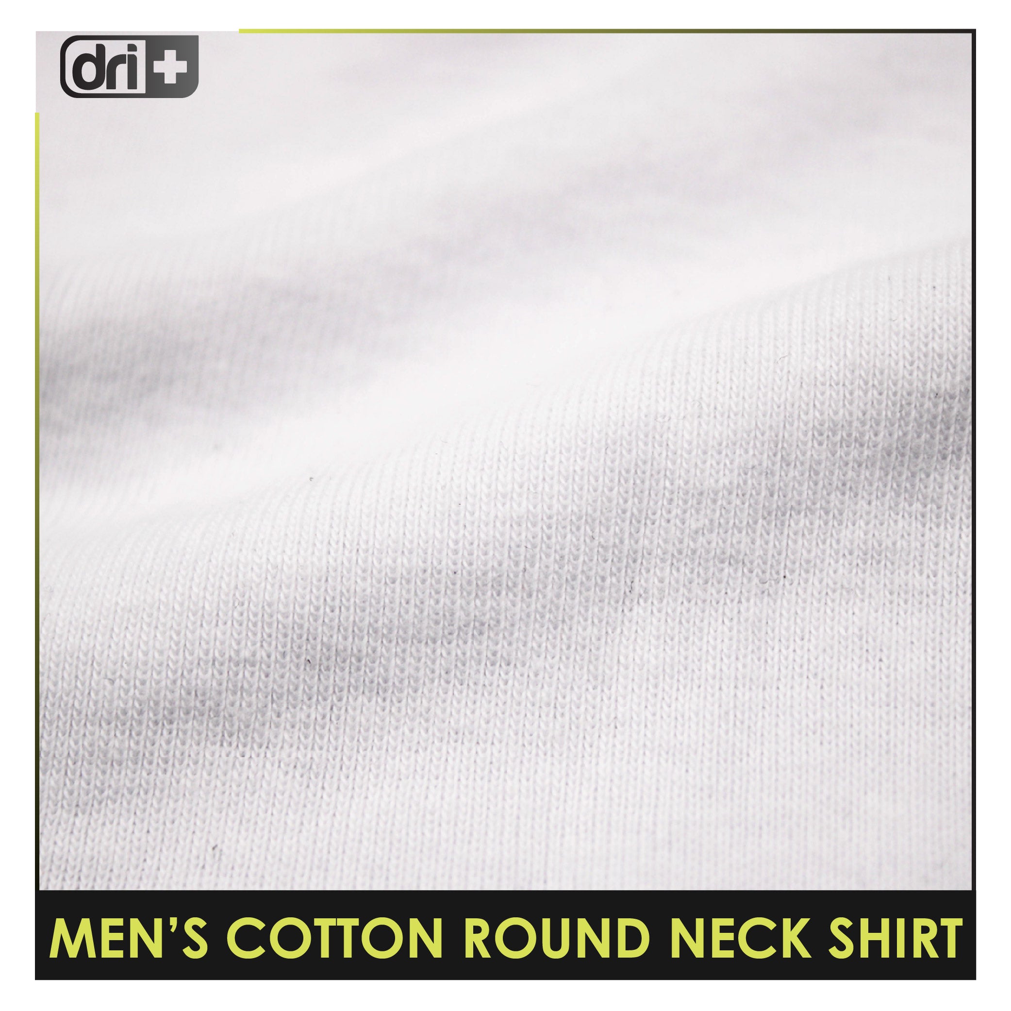 Dri Plus Men’s Doripurasu Anti-Odor Sweat Wicking Light Cotton Roundneck Shirt 1 piece DUMSRC5211