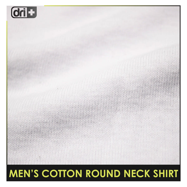 Dri Plus Men’s Doripurasu Anti-Odor Sweat Wicking Light Cotton Roundneck Shirt 1 piece DUMSRC5211
