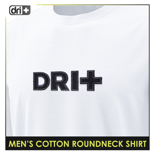 Dri Plus Men’s Anti-Odor Sweat Wicking Cotton Roundneck Shirt 1pc DUMSRC524
