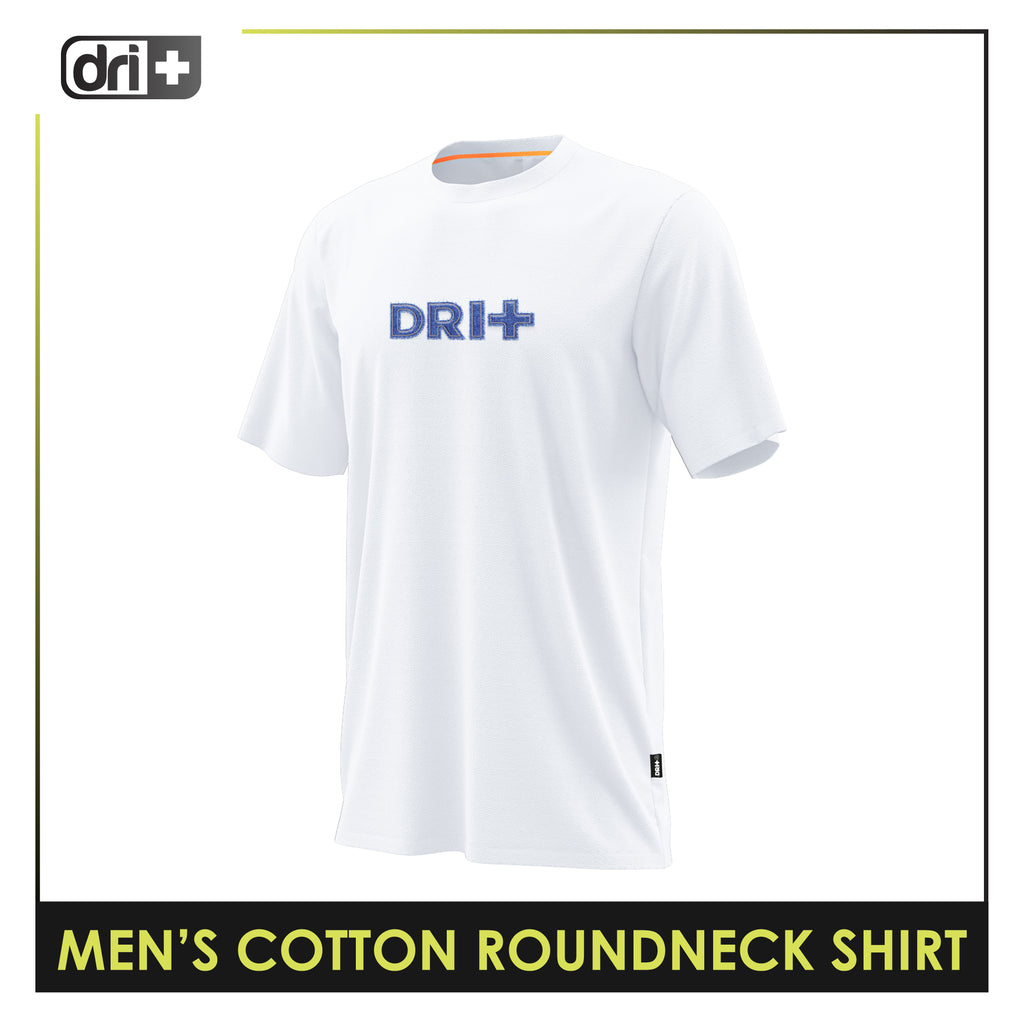 Dri Plus Men’s Anti-Odor Sweat Wicking Cotton Roundneck Shirt 1pc DUMSRC524