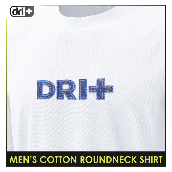 Dri Plus Men’s Anti-Odor Sweat Wicking Cotton Roundneck Shirt 1pc DUMSRC524