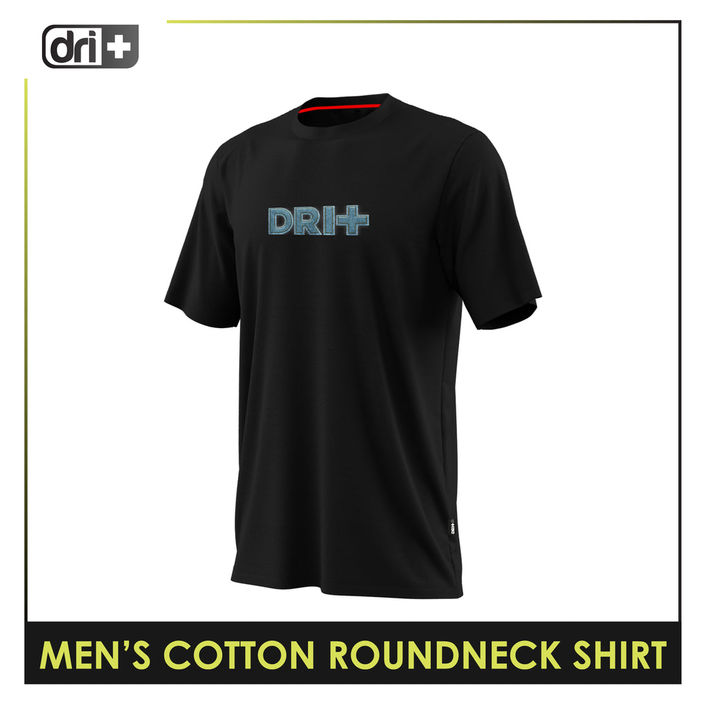 Dri Plus Men’s Anti-Odor Sweat Wicking Cotton Roundneck Shirt 1pc DUMSRC524