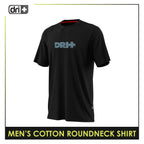 Dri Plus Men’s Anti-Odor Sweat Wicking Cotton Roundneck Shirt 1pc DUMSRC524