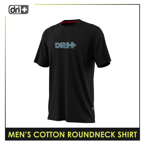 Dri Plus Men’s Anti-Odor Sweat Wicking Cotton Roundneck Shirt 1pc DUMSRC524