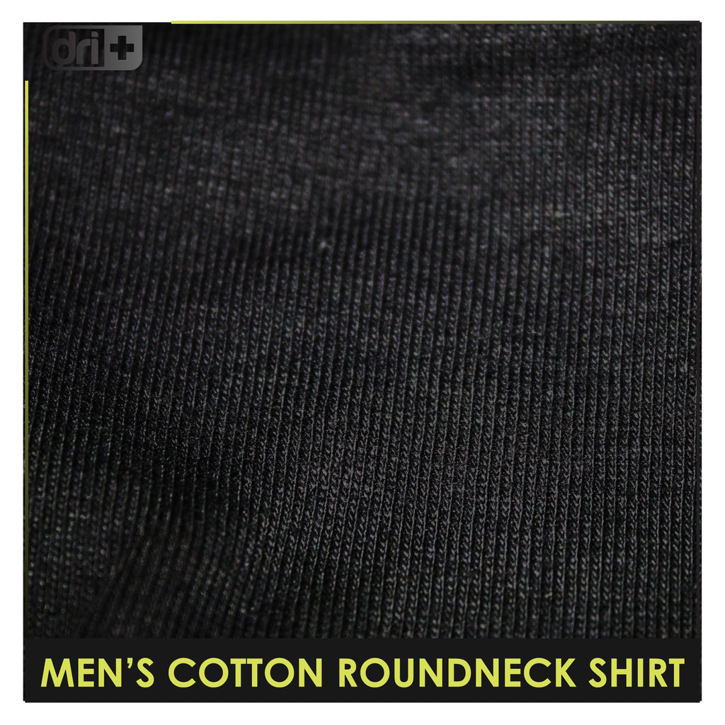 Dri Plus Men’s Anti-Odor Sweat Wicking Cotton Roundneck Shirt 1pc DUMSRC524