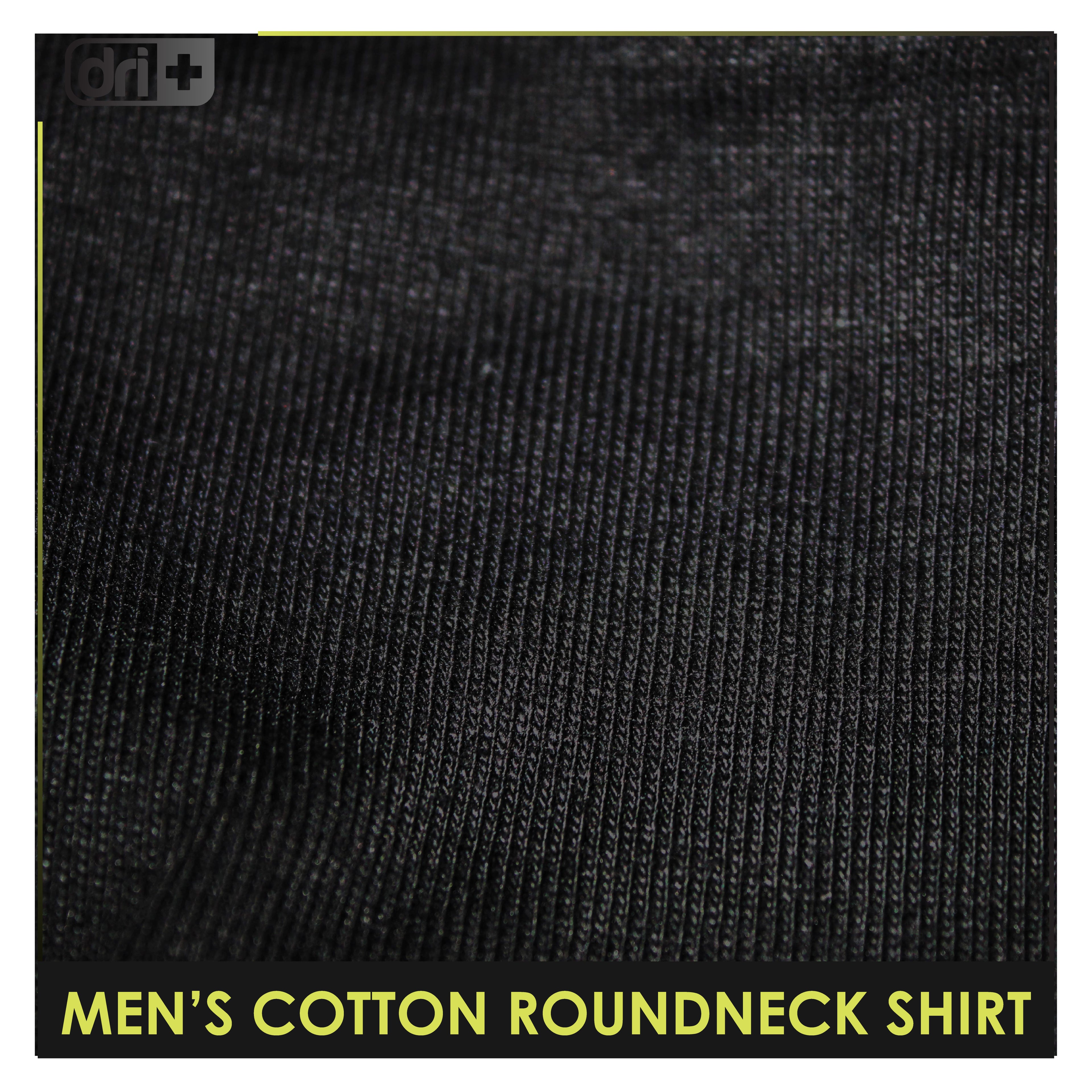 Dri Plus Men’s Anti-Odor Sweat Wicking Cotton Roundneck Shirt 1pc DUMSRC524