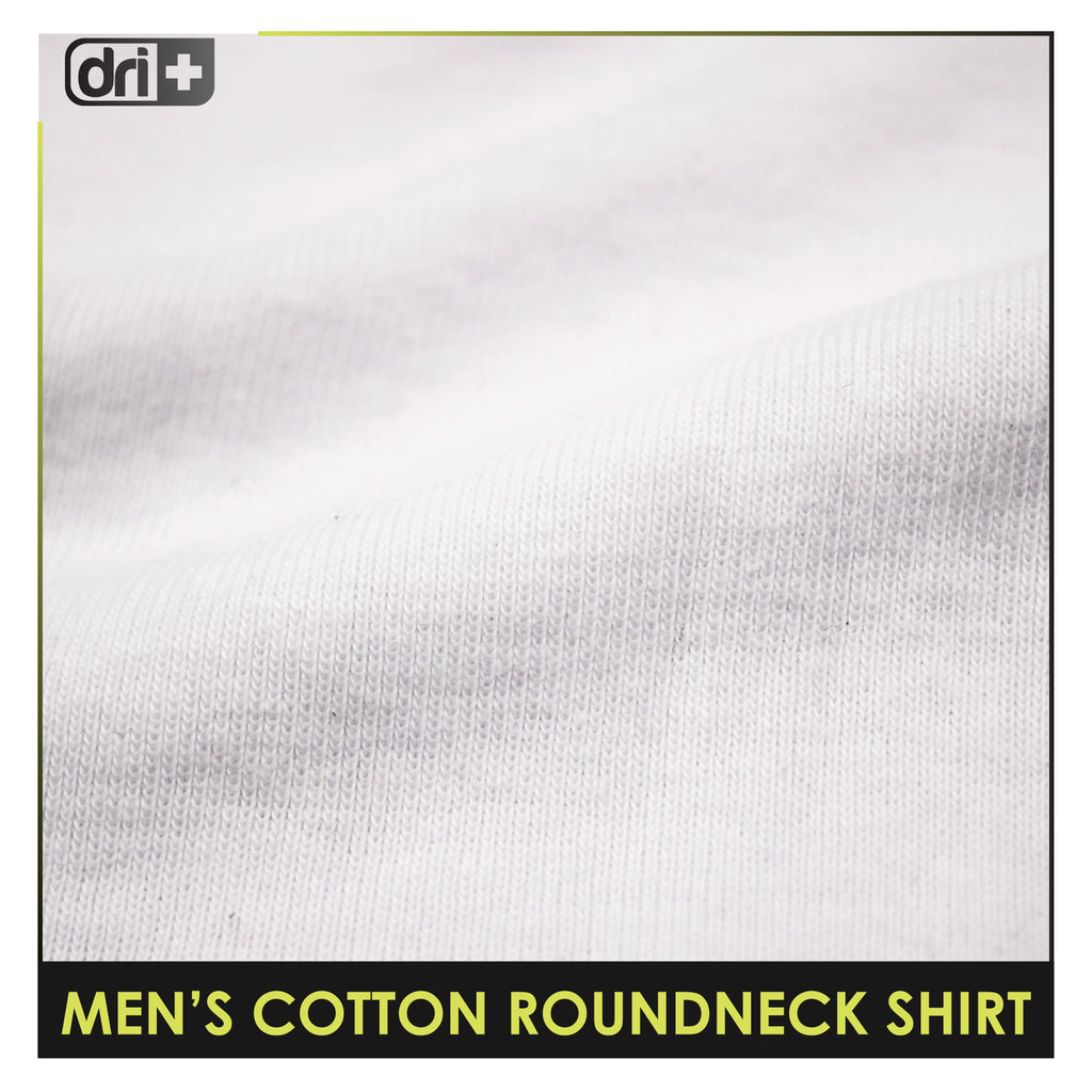 Dri Plus Men’s Anti-Odor Sweat Wicking Cotton Roundneck Shirt 1pc DUMSRC524