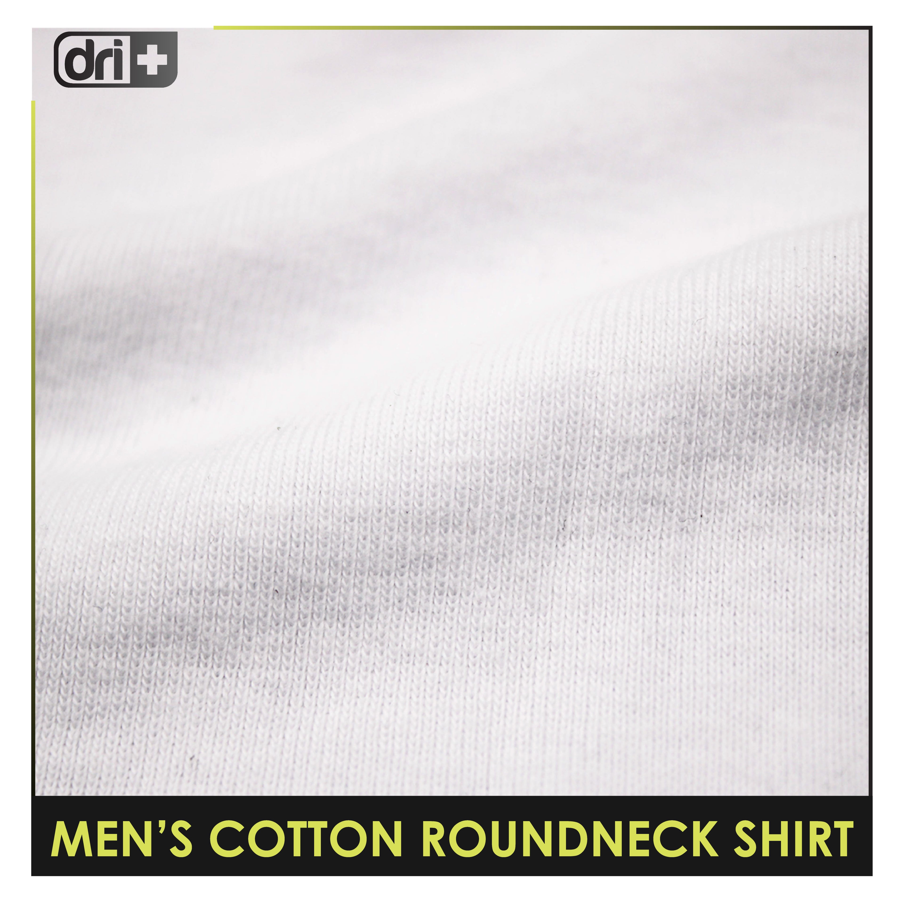Dri Plus Men’s Anti-Odor Sweat Wicking Cotton Roundneck Shirt 1pc DUMSRC524