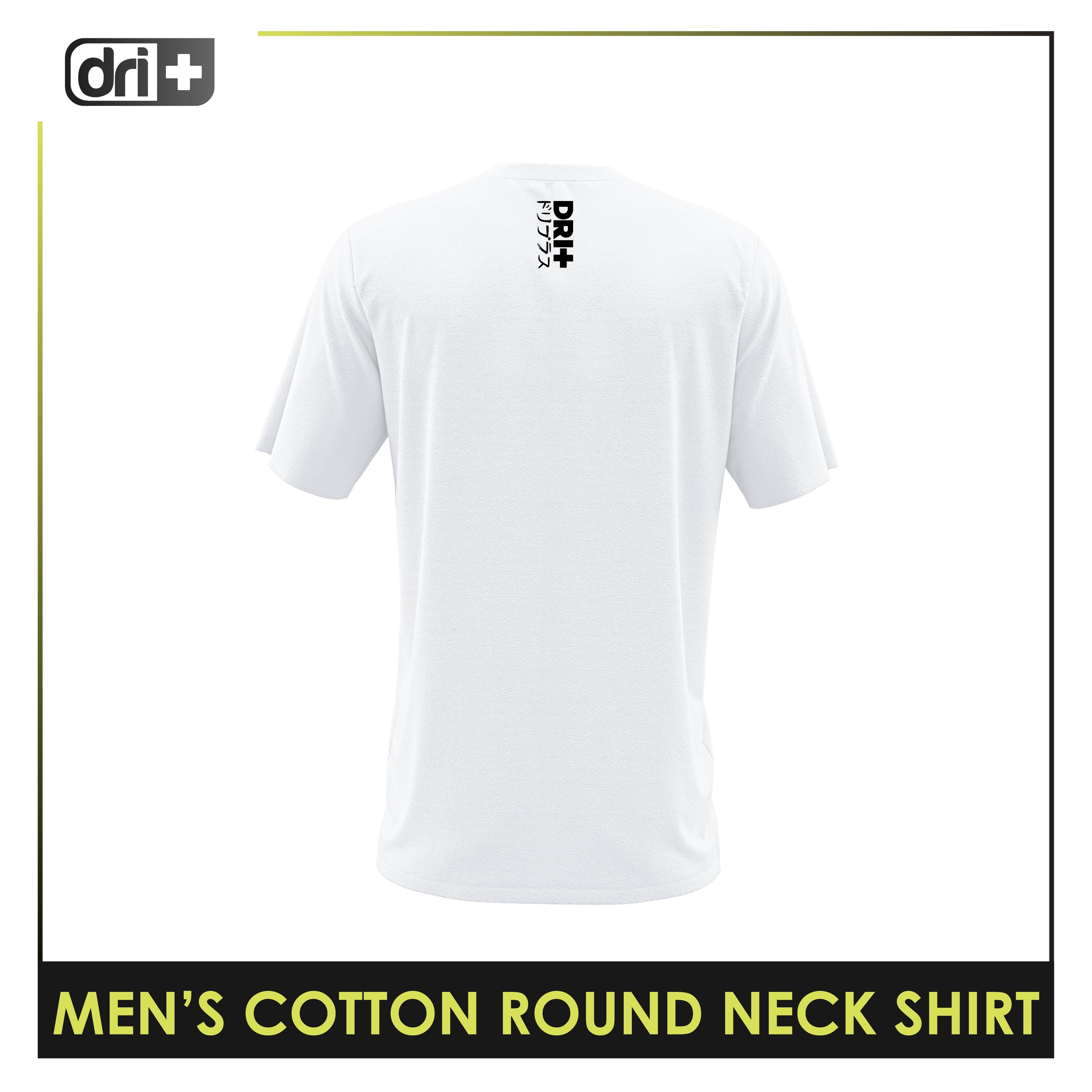 Dri Plus Men’s Doripurasu Anti-Odor Sweat Wicking Cotton Roundneck Shirt 1 piece DUMSRC525