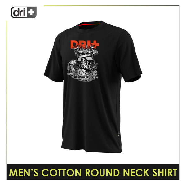Dri Plus Men’s Doripuraso Anti-Odor Sweat Wicking Cotton Roundneck Shirt 1 piece DUMSRC525