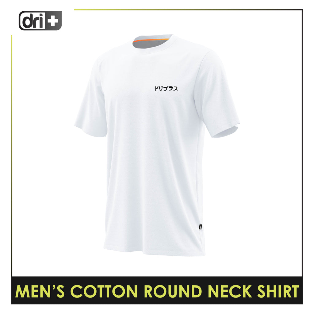 Dri Plus Men’s Doripurasu Anti-Odor Sweat Wicking Light Cotton Roundneck Shirt 1 piece DUMSRC529
