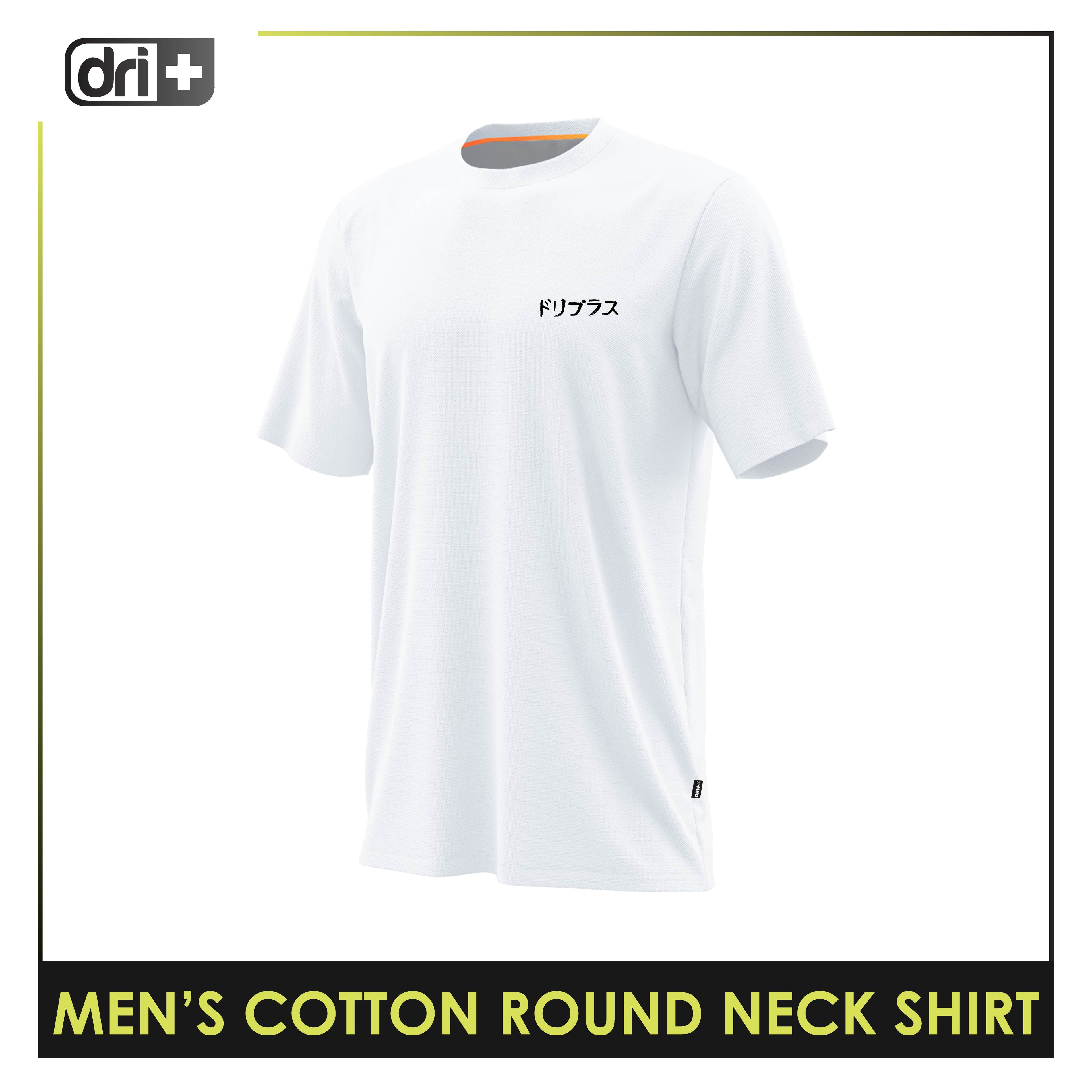 Dri Plus Men’s Doripurasu Anti-Odor Sweat Wicking Light Cotton Roundneck Shirt 1 piece DUMSRC529