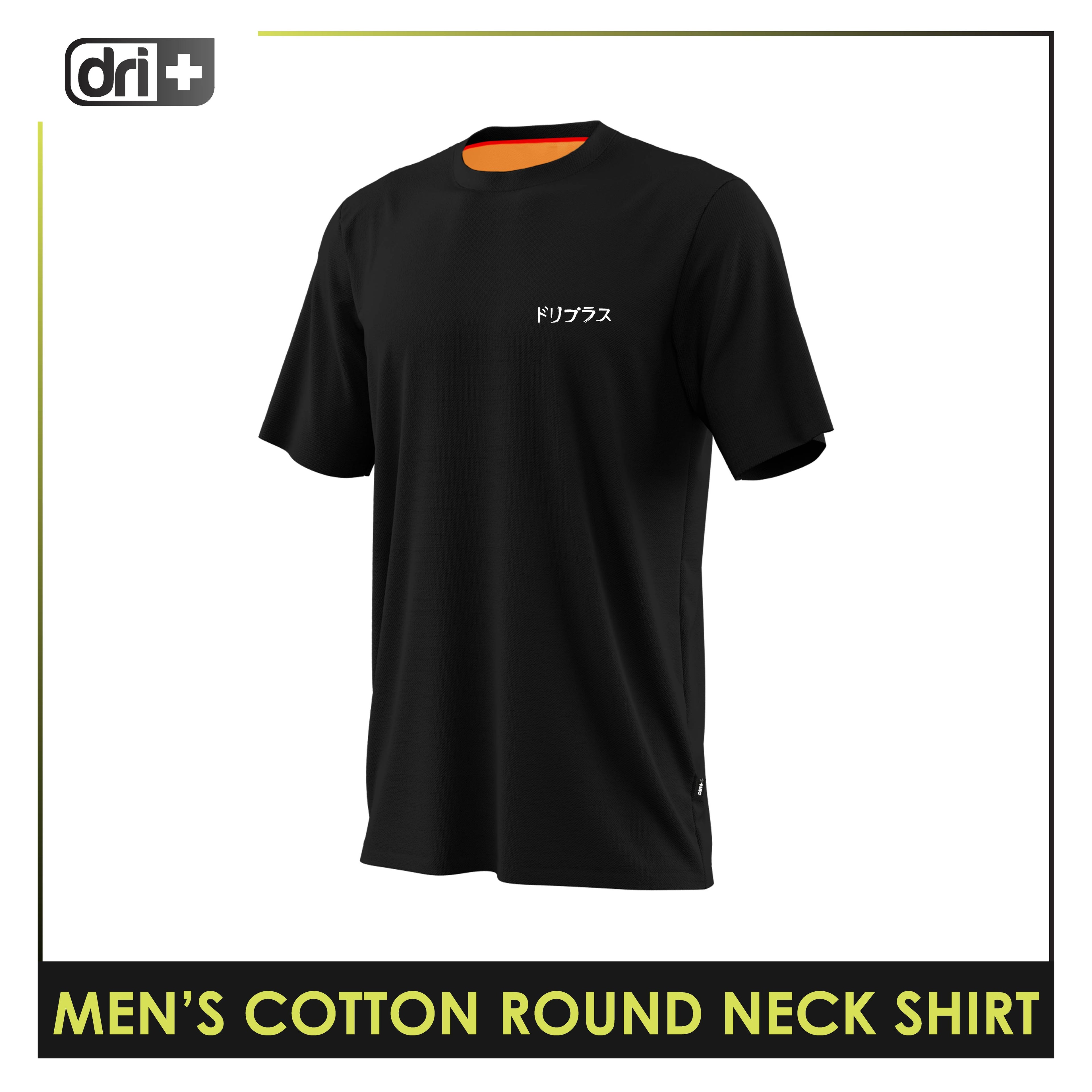 Dri Plus Men’s Doripurasu Anti-Odor Sweat Wicking Light Cotton Roundneck Shirt 1 piece DUMSRC529