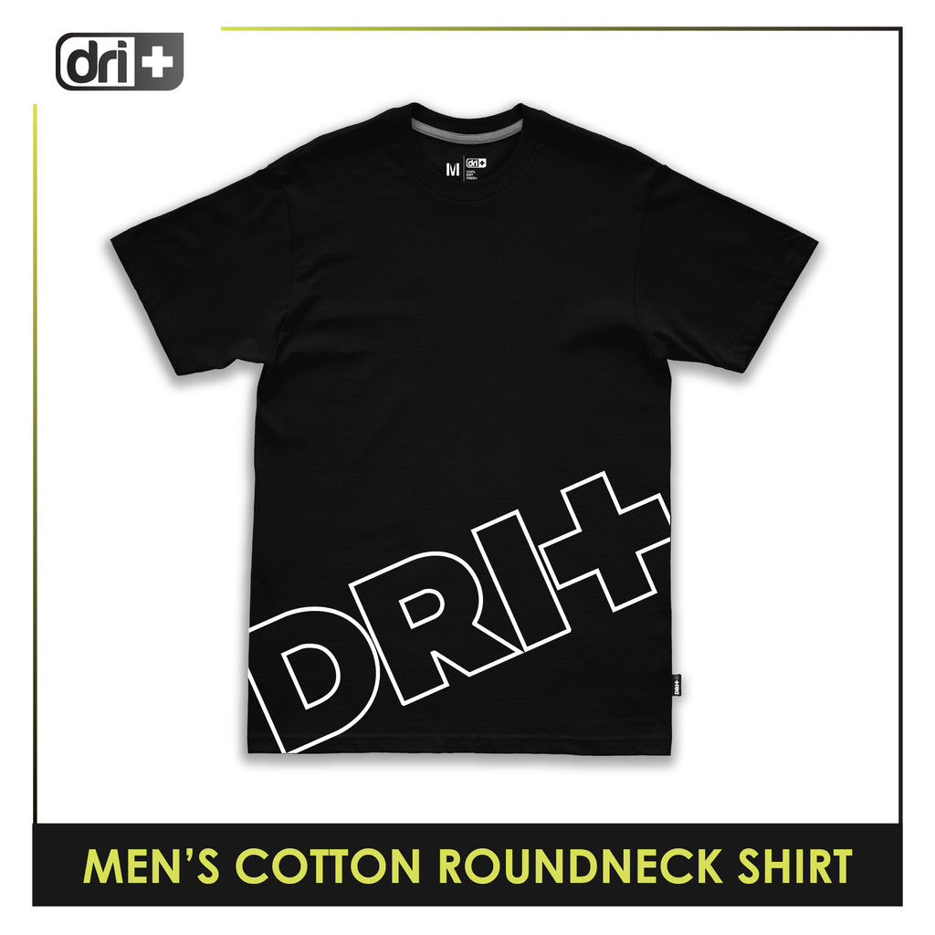Dri Plus Men’s Anti-Odor Sweat Wicking Cotton The Dri+ logo Roundneck Shirt 1 piece DUMSRC5311