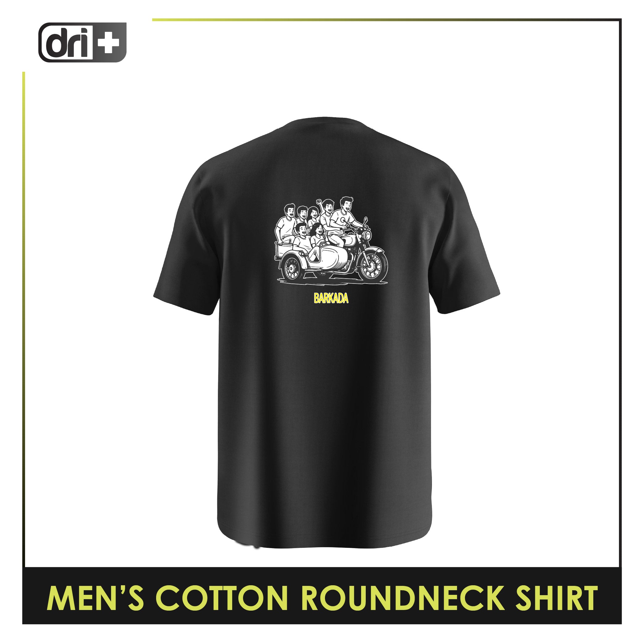 Dri plus Men's Cooltura Anti-Odor Sweat Wicking Cotton Roundneck Shirt 1 piece DUMSRC615