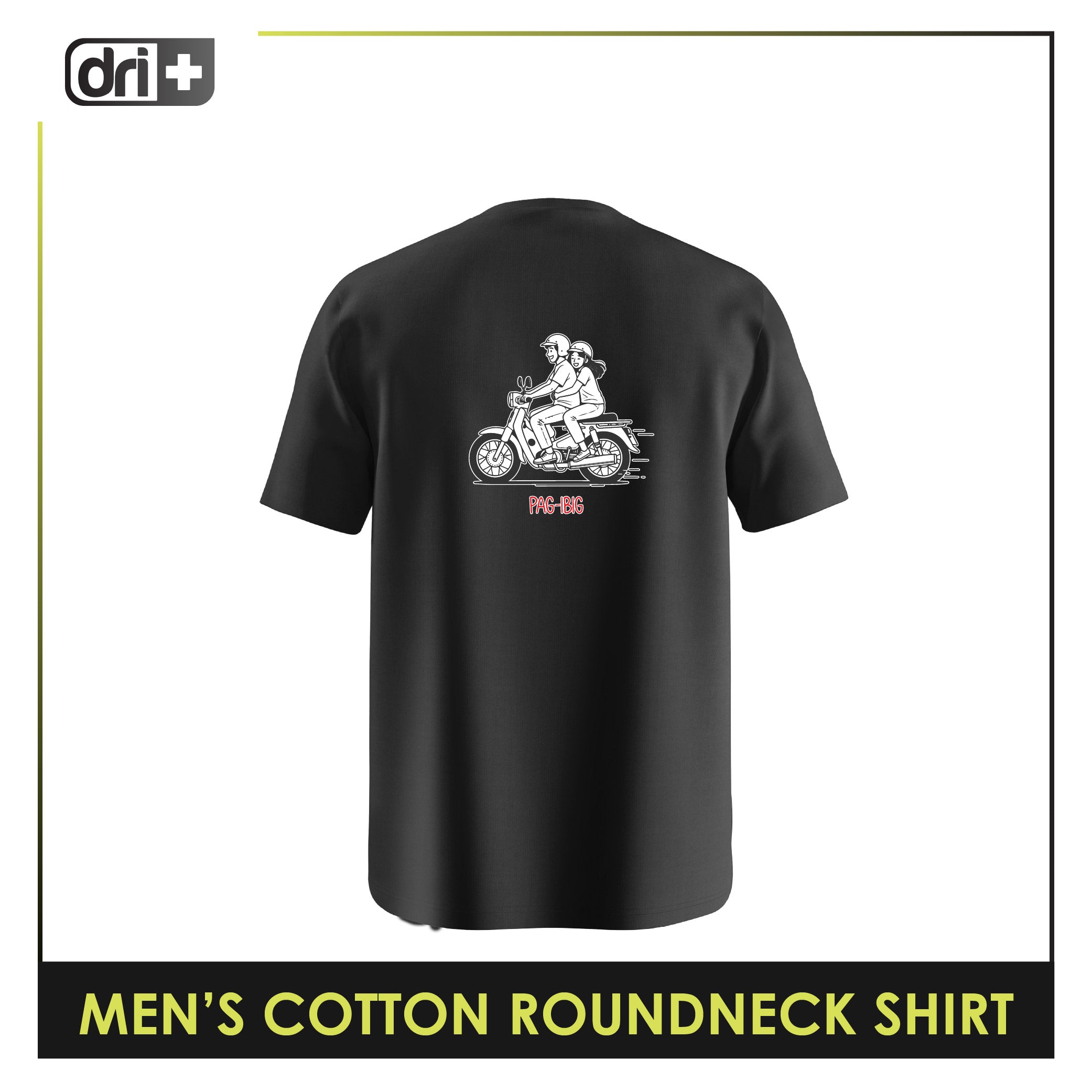 Dri plus Men's Cooltura Anti-Odor Sweat Wicking Cotton Roundneck Shirt 1 piece DUMSRC615