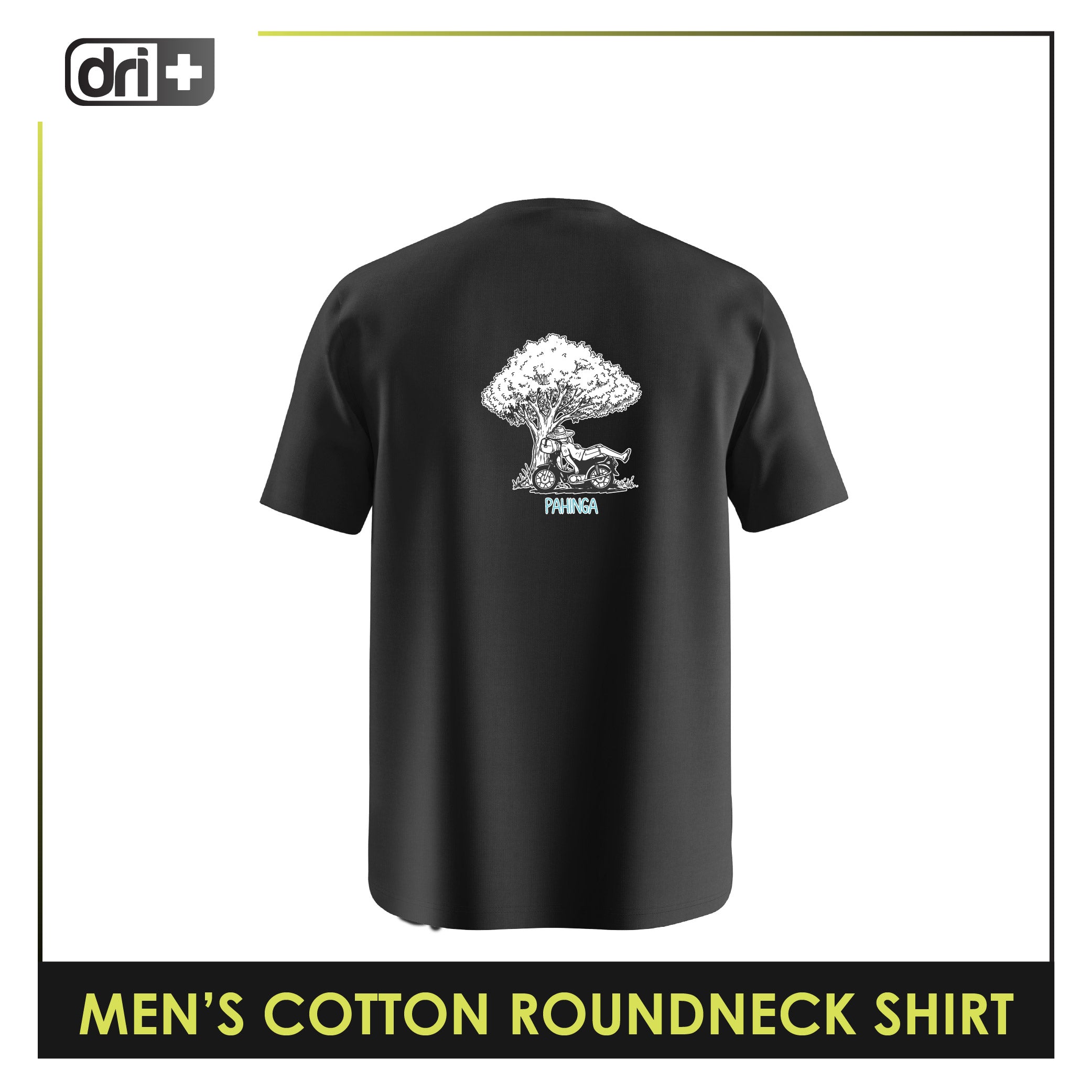 Dri plus Men's Cooltura Anti-Odor Sweat Wicking Cotton Roundneck Shirt 1 piece DUMSRC615