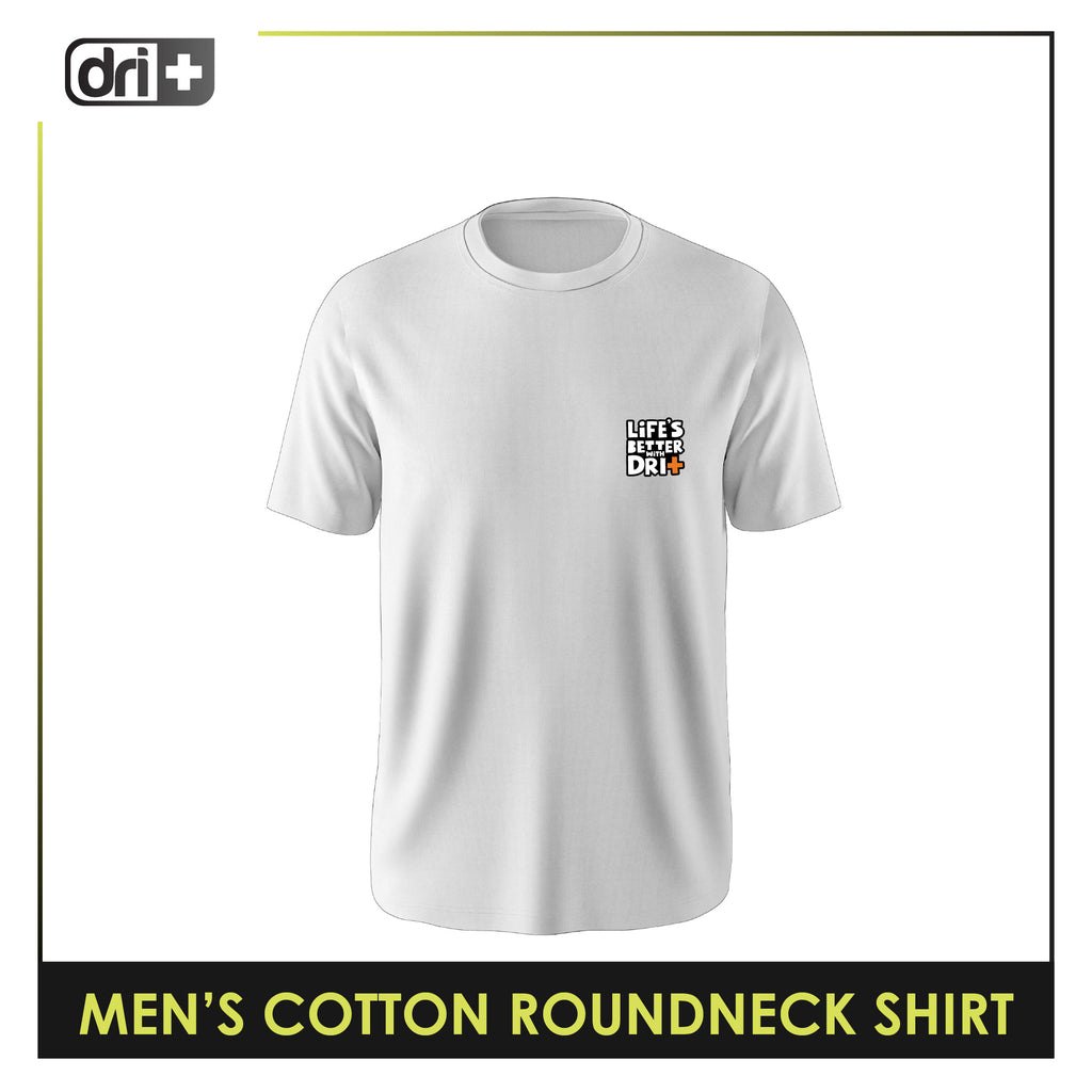 Dri plus Men's Cooltura Anti-Odor Sweat Wicking Cotton Roundneck Shirt 1 piece DUMSRC615